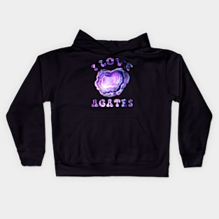 I Love Agates Kids Hoodie